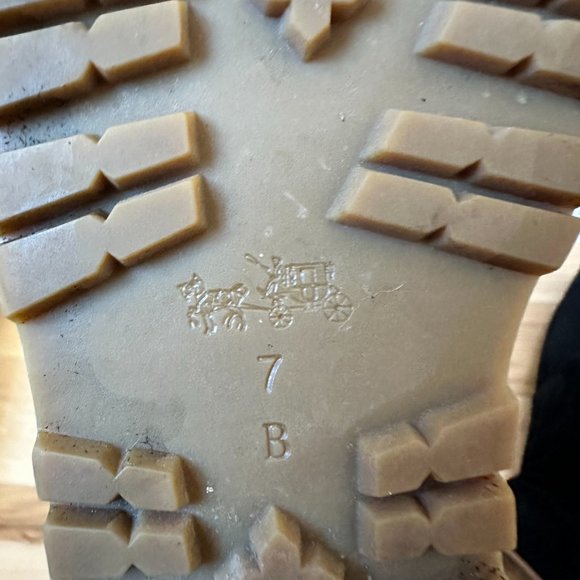 COACH Suede Knee High Boots Shearling Wedge Boots - Size 7B - Picture 2 of 8